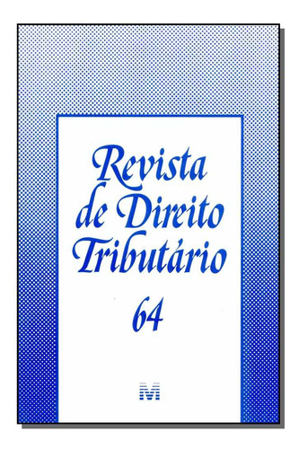 Revista De Direito Tributario Vol. 64, De A Malheiros. Editora Malheiros Editores Em Português