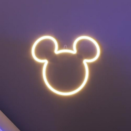Letrero De Neón Compatible Con Disney Mickey Mouse.