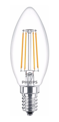 Lampara Led Filamento Vintage Vela E14 Philips 4w=40w