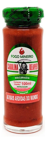 Molho De Pimenta + Ardida Do Mundo Carolina Reaper Macerada