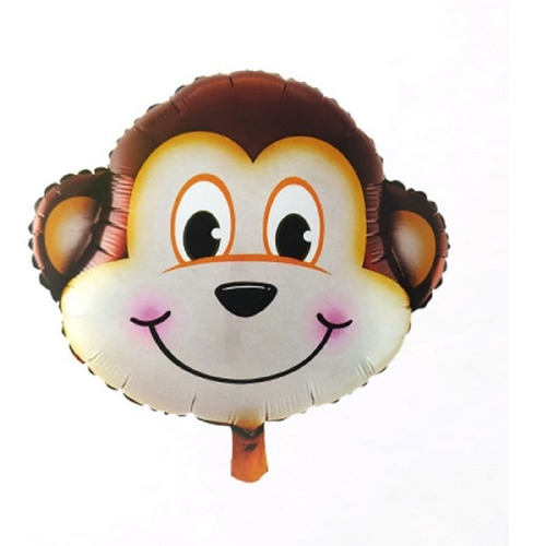 Globo Metalizado En Forma De Animales Mico Face 40 Cm