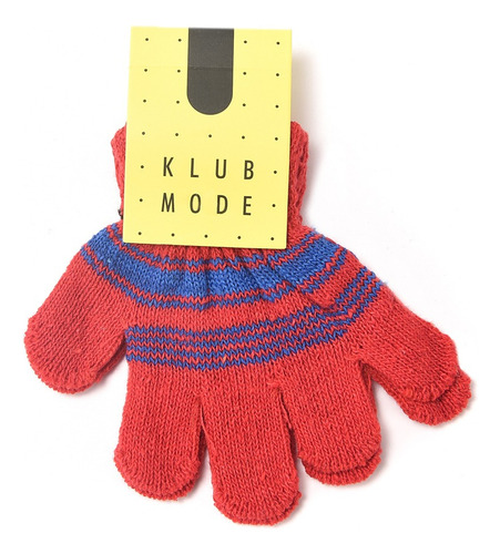 Guantes Infantil Rayados 2 A 4 Años Frio Invierno Klub Mode