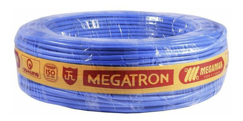 Fio Cabo Flexível 10.0mm Com 50 Metros Azul Megatron