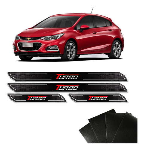 Kit Soleira Diamante Cruze Turbo Com Protetor De Porta Gm