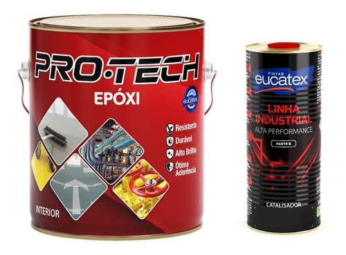 Kit Epóxi Catalisável Pro-tech Peg & Pinte Eucatex - Cores Cor Cinza-escuro