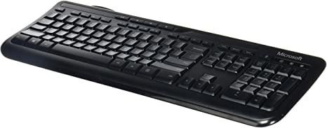 Microsoft, 600, Teclado Con Cable, De Color Negro