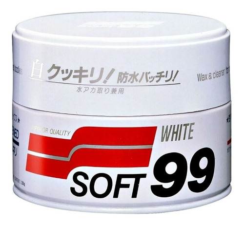 Cera Carnaúba Para Carros Brancos - 350g Soft99 White Wax