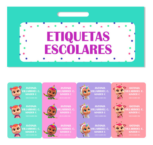 15 Etiquetas Ropa Personalizadas Bebes Llorones Niñas