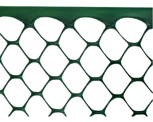 Malla Pollera Hexagonal Plastico 1x12m Color Verde