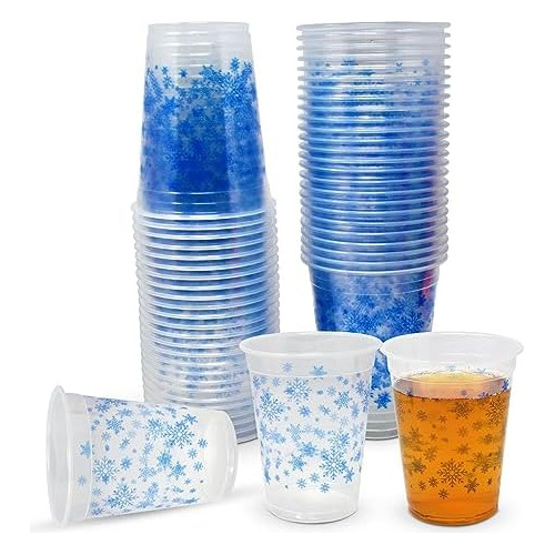 50 Vasos De Plástico Desechables De Navidad De 16 Oz. ...