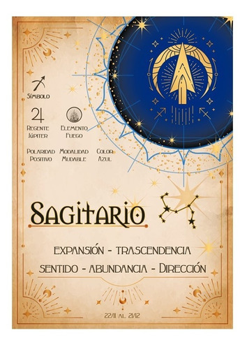 Cuadro Descarga Digital/zodiaco Sagitario/pdf Digital/deco