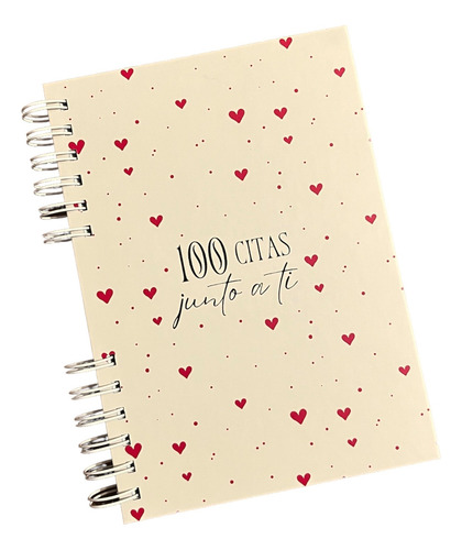 Álbum 100 Citas Junto A Ti Para Parejas Beige Y Rojo