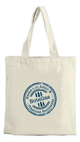 Bolsas Reutilizable Tote Bag Shopping Bag Mediana Sello Amor