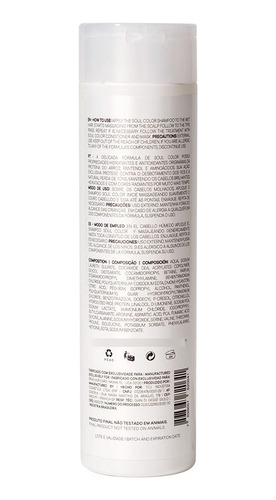 Shampoo Braé Soul Color 250ml Antidesbotamento