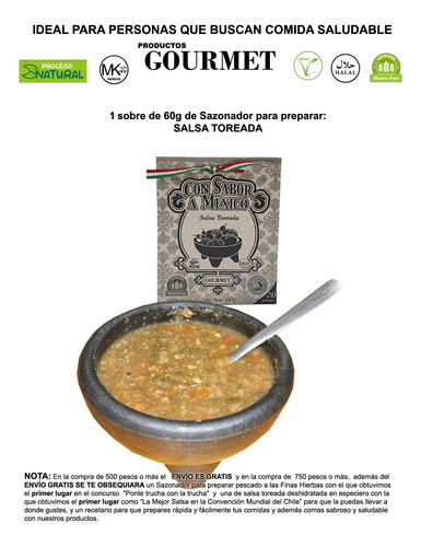 Salsa Toreada Deshidratada En Polvo 60g, 100% Natural