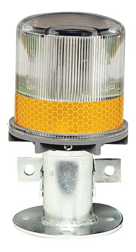 Luz De Advertencia, (4) Led, Ambar, Solar Nimh