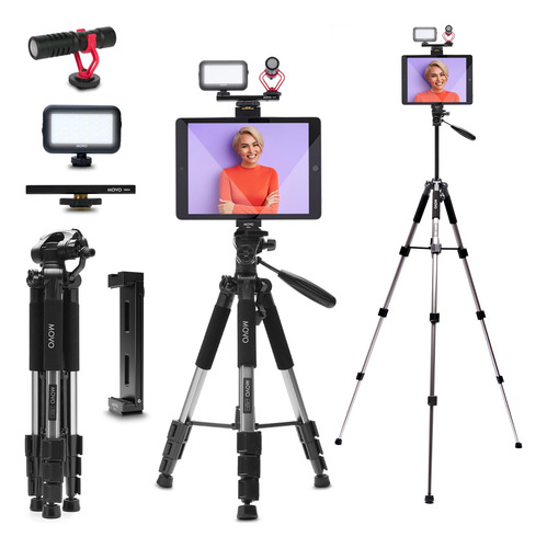 Kit De Vlogging Para iPad Con Trípode Y Micrófono