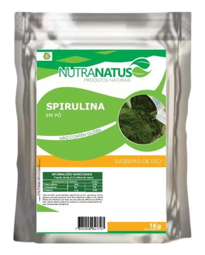 Spirulina Pura Importada 1kg Com Laudo + Brinde