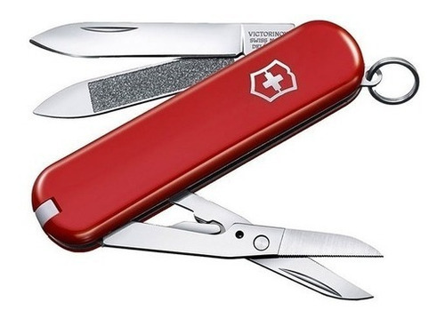 Navaja De Bolsillo Victorinox 65mm Executive 81 7 Funciones Color Rojo