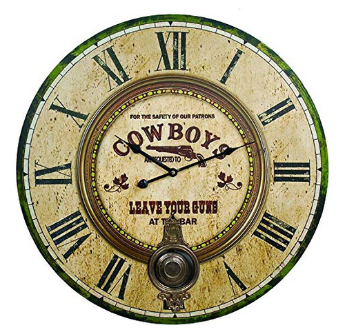 Grandes Vaqueros Bar Del Oeste Reloj De Pared