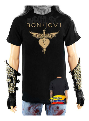 Camiseta Bon Jovi Wanted Dead Or Alive Rock Retro Pixel Rc