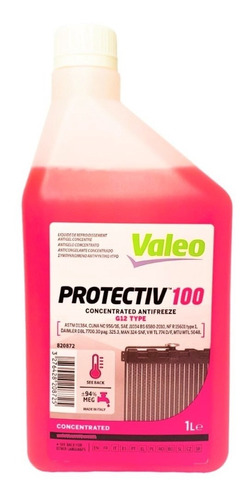 Anticongelante Concentrado Valeo Protectiv 100 G12 Rosado 1l