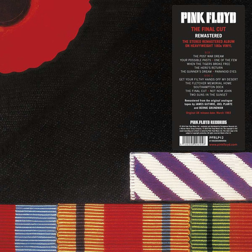 Pink Floyd The Final Cut Vinilo Nuevo Importado 180 Gramos