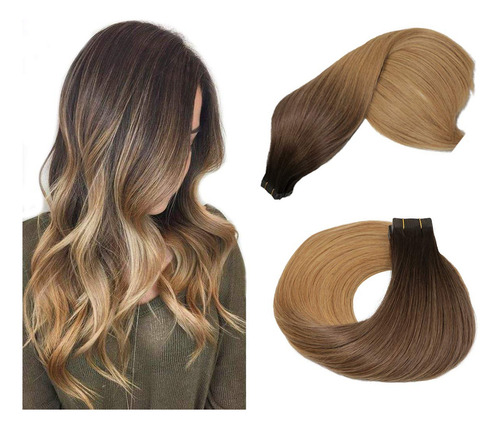 Extensiones De Cabello Humano Con Cinta De Doble Cara De Sed