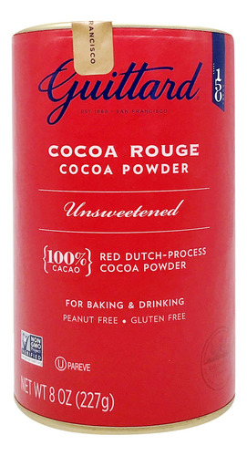 Cacao En Polvo Holandés Rojo Sin Azúcar 226 Gramos
