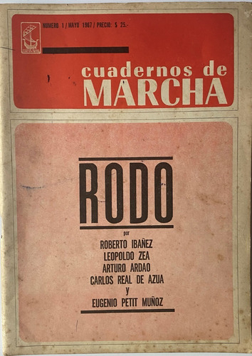 Cuadernos De Marcha Nº 1, 1967, Rodó ,3ce5