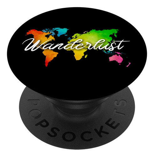 Wanderlust World Map Black Fun-ny Adventure Hobby Gift - Sop