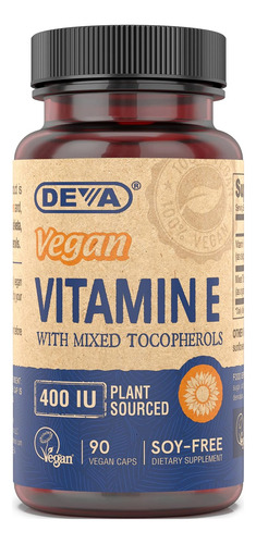 Deva Nutrition Vitamina E Con Tocoferoles Vegano 90 Caps Sfn