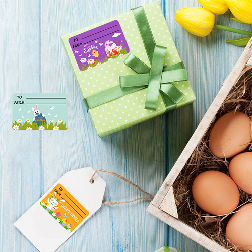 Etiquetas Adhesivas Con Nombre De Pascua, 80 Unidades, Para