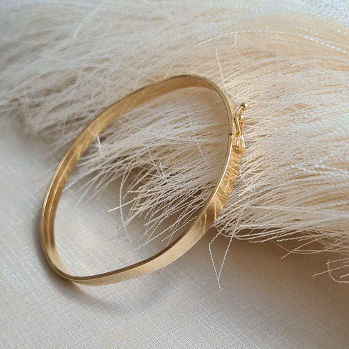 Bracelete Quadrado/retangular 4mm - 19cm - Ouro 18k Dourado 4 Mm 19 Cm