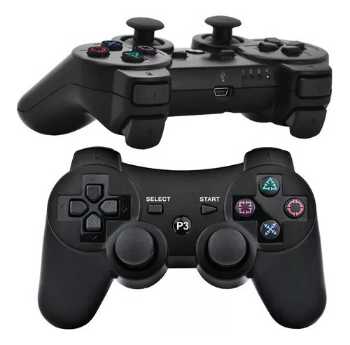 Controle Joystick Wireless Sem Fio Compatível Ps3 Preto