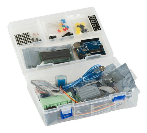 Kit Placa Uno Principiantes Compatible Arduino Emakers