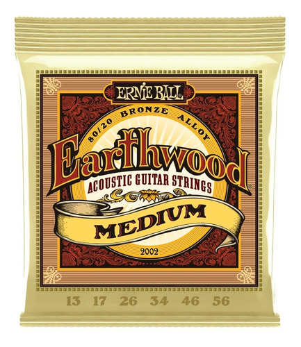 Corda .013 Para Violão Aço Earthwood 80/20 Bronze Ernie Ball