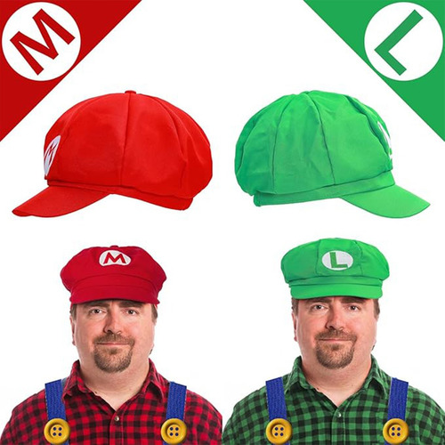N Kit Disfraz Super Mario Bross Y Luigi Superheroe Para