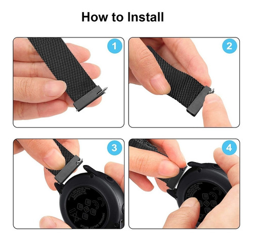 Imagen 4 de 6 de Correa Malla Milanese Para Galaxy Watch Active + Case