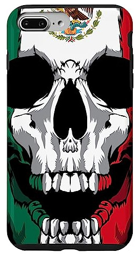 Funda Para iPhone 7 Plus/8 Plus Mexico Flag - Mexican Skull