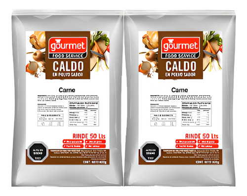 Caldo En Polvo Gourmet Carne 800g - Genérica 2 Und.