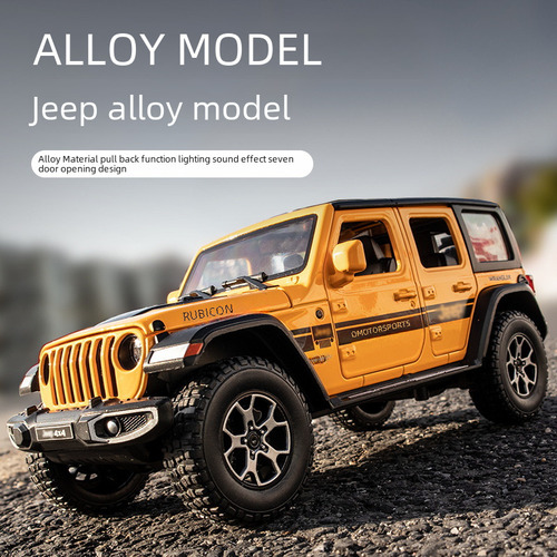 Jeep Wrangler 124 Caja De Espuma Negro Aleación 124