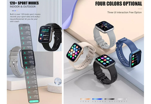 Reloj Smart Watch P45 Hombre Mujer P/ Samsung Android iPhone