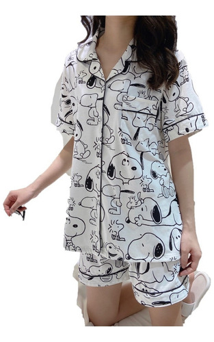 Lindo Pijama Japonés De Dibujos Animados De Verano De Snoopy