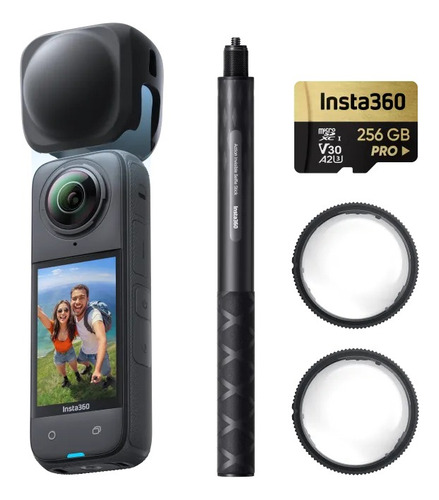 Kit Insta360 X4+sd 256 Gb+selfie Stick + Protectores