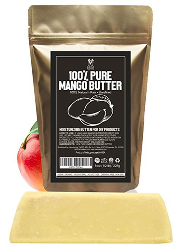 Crudo, Sin Refinar Manteca De Mango Bar 8 Oz - Increíble Cre