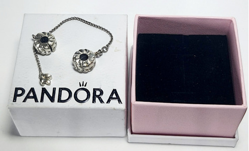 Original Pandora Cadena De Seguridad Para Pulsera Plata 925