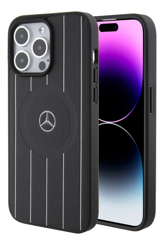 Protector Mercedes Benz Para iPhone 15 Pro Max Negro