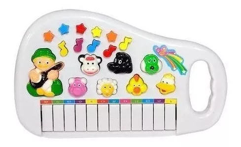 Piano Infantil Teclado Musical Bebê Ia Ia O Bichos - R$ 54,67