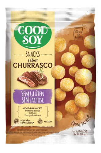 Snacks De Soja Goodsoy Sabor Churrasco 25g